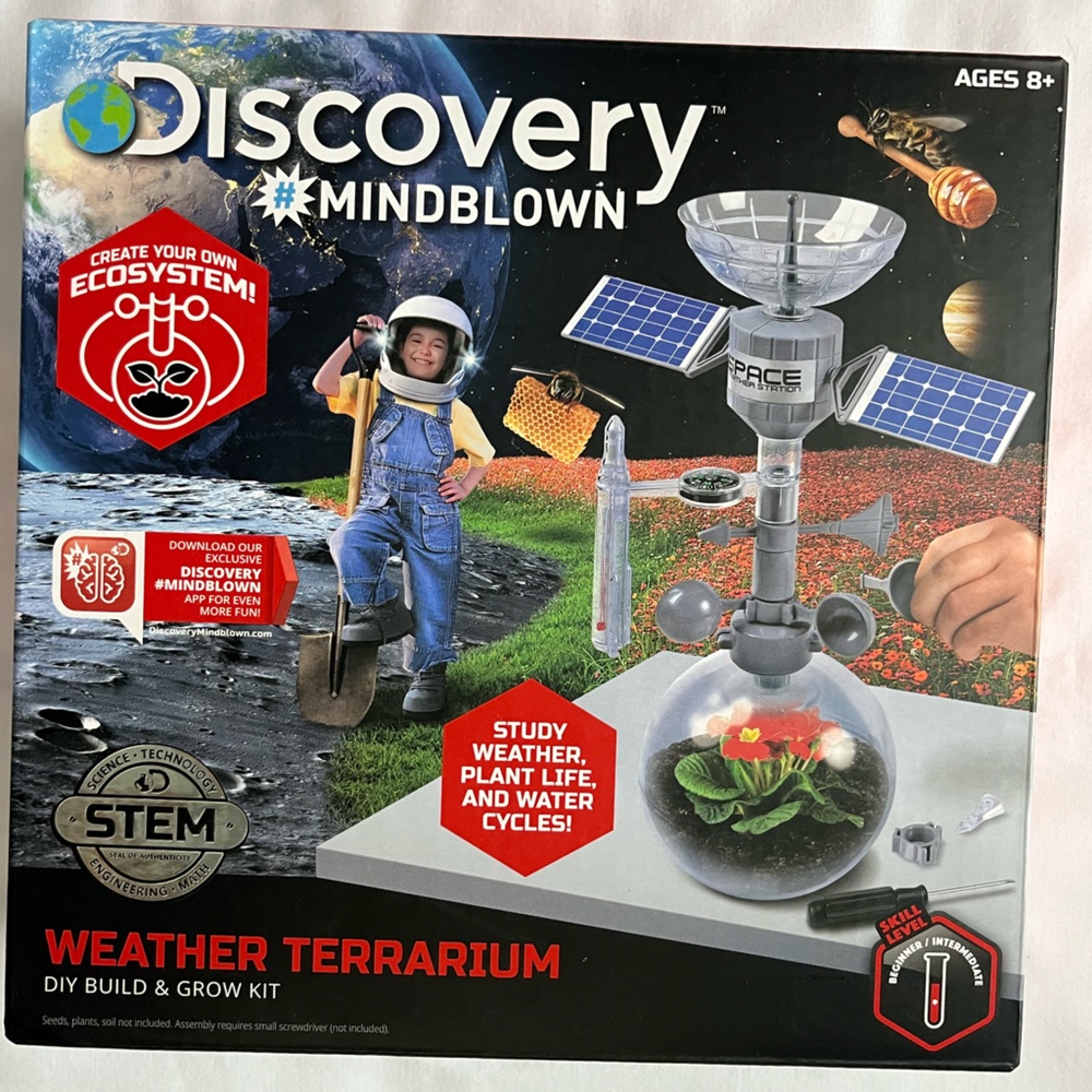 New Discovery Kids Mindblown Weather Terrarium DIY Build & Grow Kit